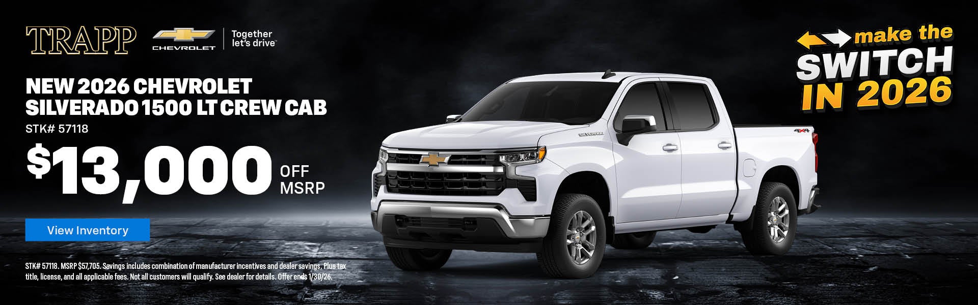 NEW 2026 CHEVROLET SILVERADO 1500 LT CREW CAB