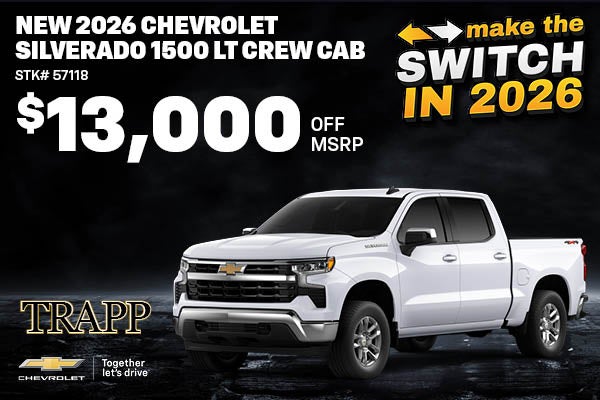 NEW 2026 CHEVROLET
SILVERADO 1500 LT CREW CAB